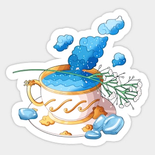 Aquarius Tea Sticker